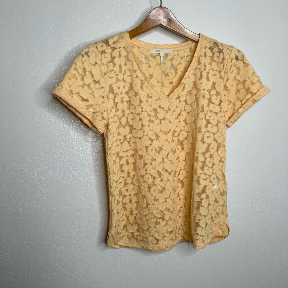 Maje Trompette Animal Print Lace T- Shirt 1/S